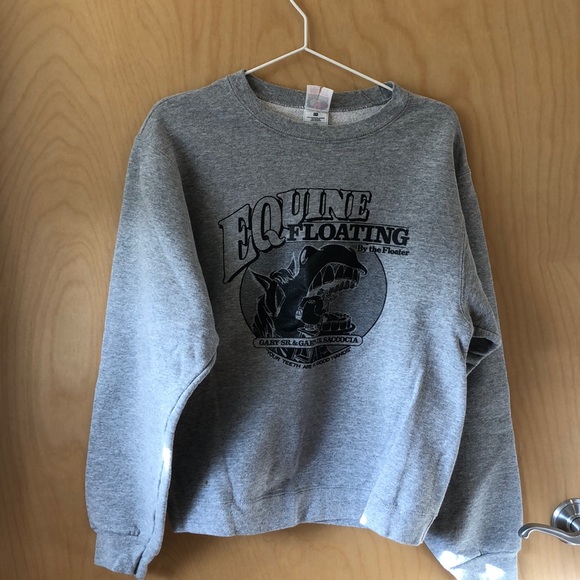Vintage Equine Floating Fruit of the Loom Sweatshirt - Picture 1 of 5